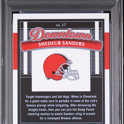 2025 Panini Donruss Downtown Shedeur Sanders #17 PSA 10
