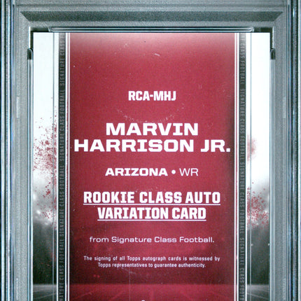 2024 Topps Signature Class Variation Marvin Harrison JR. #RCAMHJ PSA 9 Auto