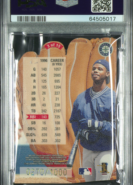 1997 Leaf Statistical Standouts Ken Griffey JR. #3 PSA 9