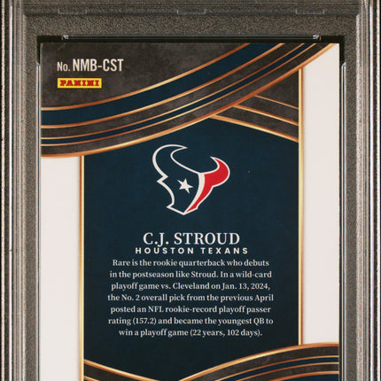 2023 Panini Select Select Numbers CJ Stroud #NMBCST PSA 10