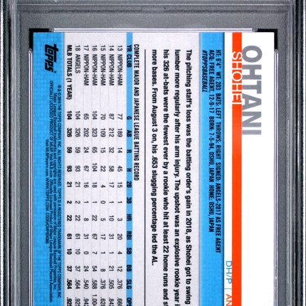 2019 Topps Chrome Shohei Ohtani #1 PSA 9