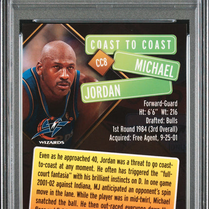 2002 Topps Chrome Coast To Coast Michael Jordan #CC8 PSA 10