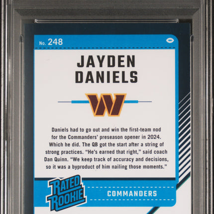 2024 Panini Donruss Optic Jayden Daniels #248 Red Mojo PSA 10
