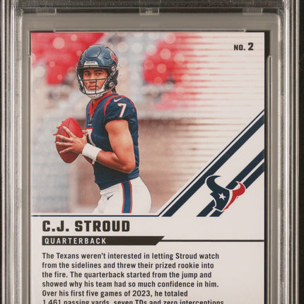 2023 Panini Zenith Epix Orange Play CJ Stroud #2 Game 35/50 PSA 9