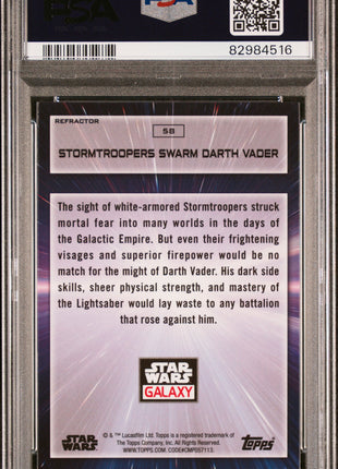 2022 Topps Chrome Star Wars Galaxy Strmtrprs. Swrm. Vader #58 PSA 10