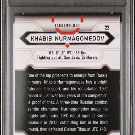 2013 Finest UFC Khabib Nurmagomedov #22 PSA 9