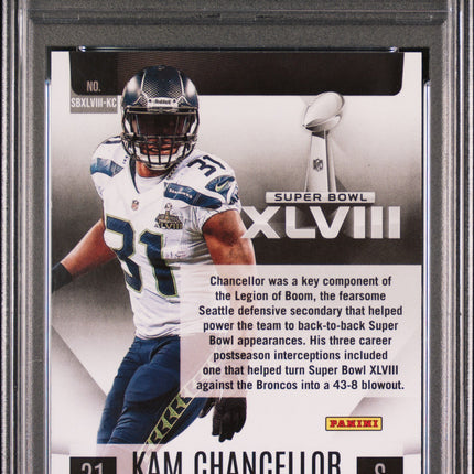 2022 Panini Select Super Bowl Signatures Kam Chancellor #SBXLVIIIKC PSA 9 Auto