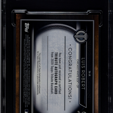 2020 Topps Tribute Luis Robert #TA-LR Autograph Blue 150 SGC 9 Auto 10