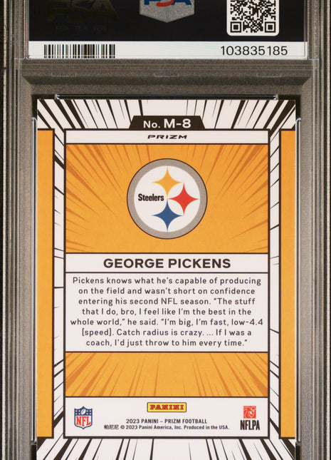 2023 Panini Prizm Manga George Pickens #M8 PSA 9