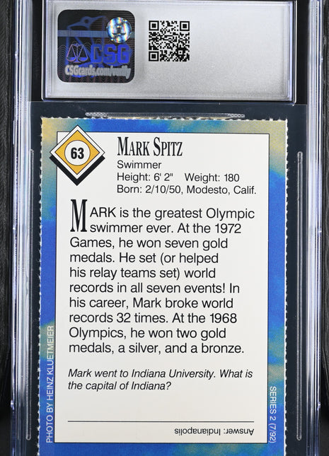 1992 Sports Illustrated  Mark Spitz #63 CGC 8.5