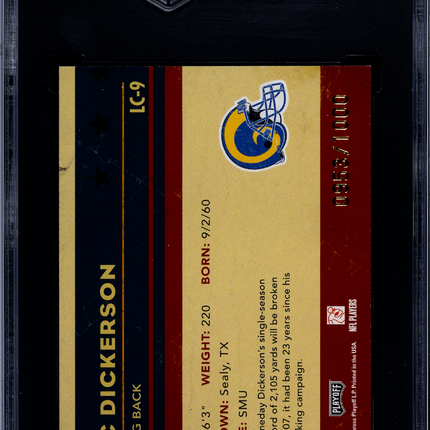 2007 Playoff Contenders Eric Dickerson #LC-9 Legendary /1000 SGC 9.5