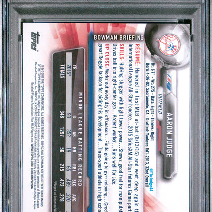 2017 Bowman Aaron Judge #32 PSA 9