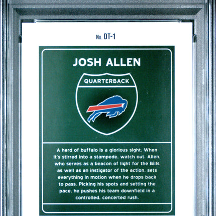 2021 Panini Donruss Optic Downtown Josh Allen #DT1 PSA 9