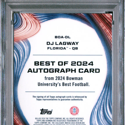 2024 Bowman Best University Best Of 2024 Autographs DJ Lagway #DL PSA 10 Auto