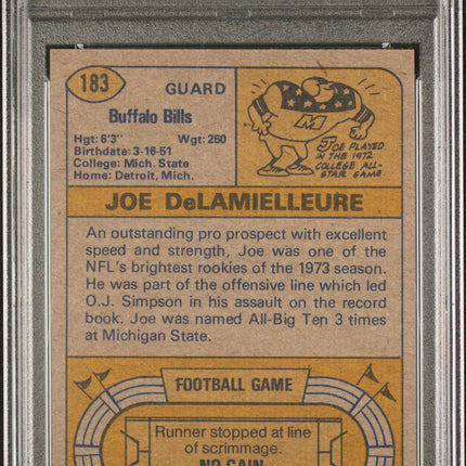 1974 Topps Joe Delamielleure #183 PSA 8