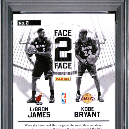 2013 Panini Elite Face 2 Face K. Bryant L. James #2 PSA 10