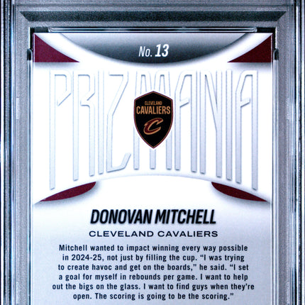 2024 Panini Prizm Black Prizmania Donovan Mitchell #13 PSA 10