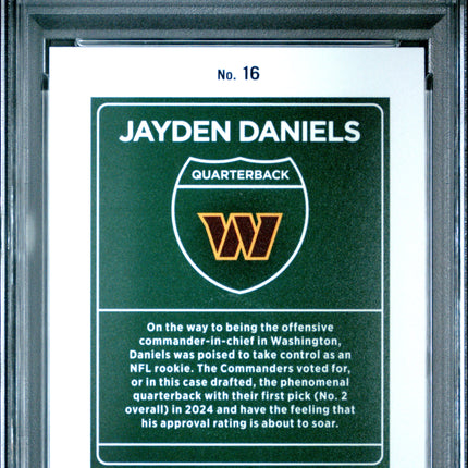 2024 Panini Donruss Downtown Jayden Daniels #16 PSA 10