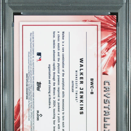 2025 Bowman Crystallized Walker Jenkins #BWC8 Gold 05/90 PSA 9
