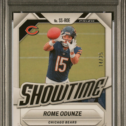 2024 Panini Mosaic Showtime Signatures Rome Odunze #SSROE White PSA 10 /25