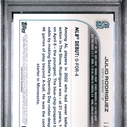 2022 Topps Update Julio Rodriguez #US97 Gold PSA 10 /20222