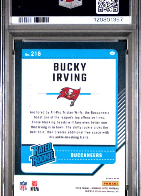 2024 Panini Donruss Optic Bucky Irving #216 Orange PSA 9