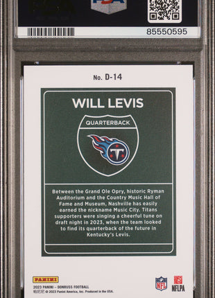 2023 Panini Donruss Downtown! Will Levis #D14 PSA 10