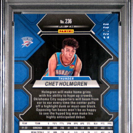2022 Panini Mosaic Chet Holmgren #236 Purple PSA 8 /99