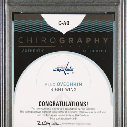 2014 SP Authentic Update Alex Ovechkin #C-AO Auto '13 Chirography 07/35 PSA 9