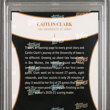 2024 Bowman U Now Caitlin Clark Collegiate Campaign Caitlin Clark #1 PSA 10