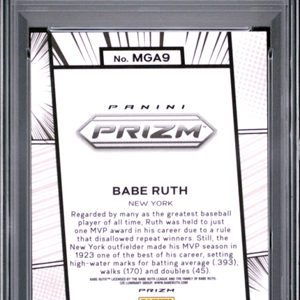 2023 Panini Prizm Manga Babe Ruth #MGA9 PSA 10