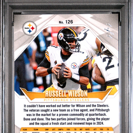 2024 Panini Phoenix Russell Wilson #126 Black 1/1 PSA 9