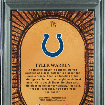 2025 Panini Mosaic Micro Mosaic Tyler Warren #15 PSA 10