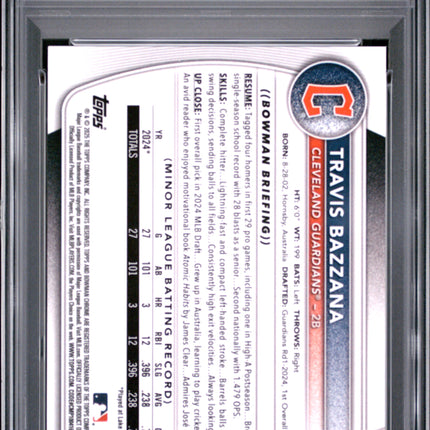 2025 Bowman Chrome Prospects Travis Bazzana #BCP131 Orange Ref 13/25 PSA 9