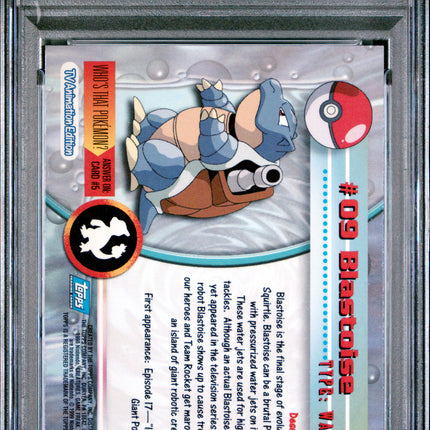 1999 Topps Pokemon TV Blastoise #9 PSA 10