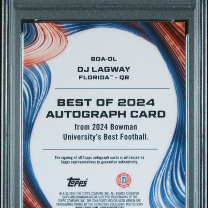 2024 Bowman Best University Auto DJ Lagway #DL Green Mini Dia 32/99 PSA 10
