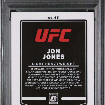 2022 Panini Donruss Optic UFC Jon Jones #65 Blue Velocity PSA 9