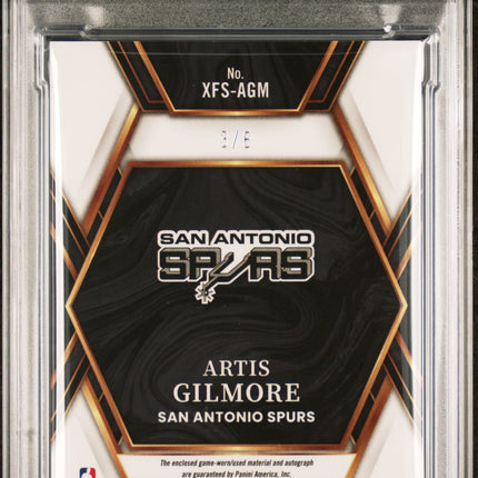 2022 Panini Select X-Factor Artis Gilmore Patch Auto #XFSAGM Gold PSA 10