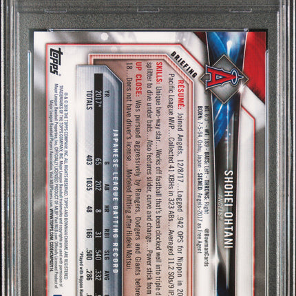 2018 Bowman Shohei Ohtani #49 PSA 9