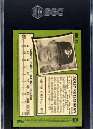 2020 Topps Heritage Minors Adley Rutschman #ROA-AR Real One Auto SGC 9 Auto 10