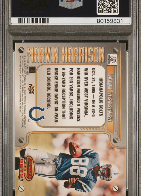 1996 Bowman's Best Best Bets Marvin Harrison #BB7 PSA 10