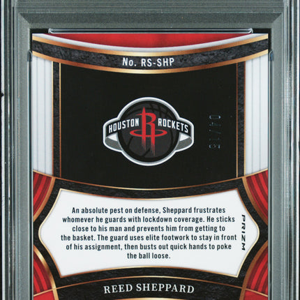 2024 Select Rookie Reed Sheppard #RSSHP RK Neon Pulsar Fotl Rc PSA 9 Auto /15