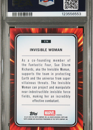 2025 Topps Chrome Marvel Invisible Woman #174 PSA 9