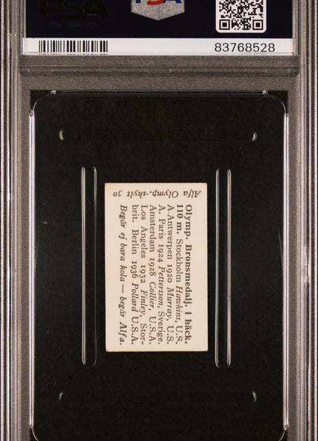 1936 Alfa Olymp-Skylt Fritz Pollard #30 PSA 5