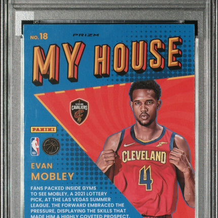 2021 Panini Donruss Optic My House Evan Mobley #18 Gold Wave PSA 10