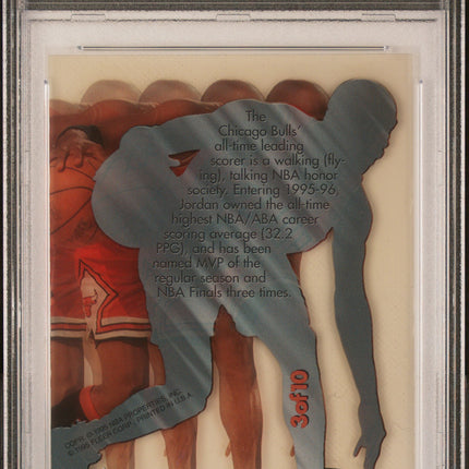 1995 Metal Slick Silver Michael Jordan #3 PSA 8