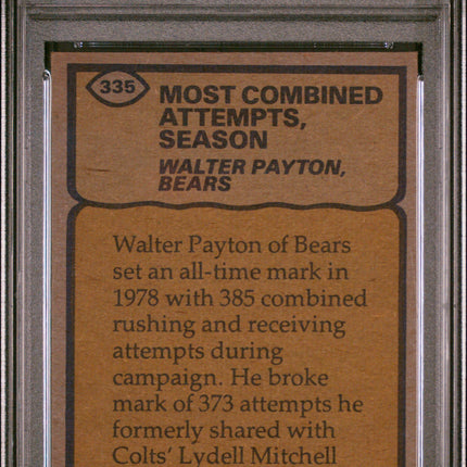 1979 Topps Walter Payton #335 Record Breaker PSA 4