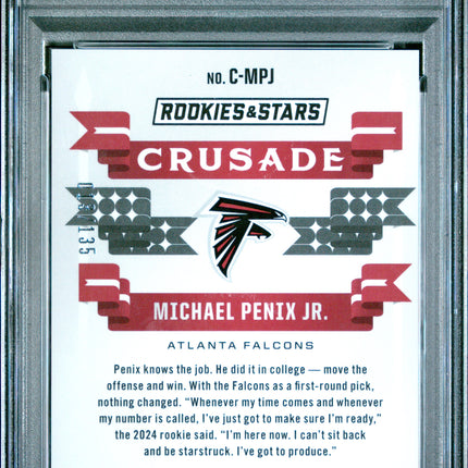 2024 Panini Rookies & Stars Crusade Michael Penix JR. #CMPJ Pandora PSA 10 /135