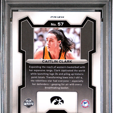 2024 Panini Prizm Draft Picks Caitlin Clark #57 Red Ice PSA 10