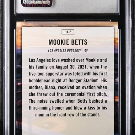 2022 Topps Mookie Betts #HA-8 Home Field Advantage CGC 10
